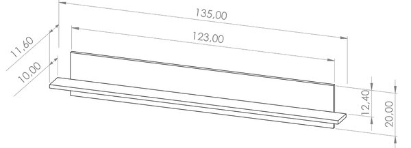 Zondo.hr Polica Vasecta POL (hrast brandy castello). Akcija -24%. 1051910