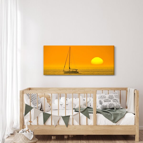 Slika - Čamac usred mora (120x50 cm)