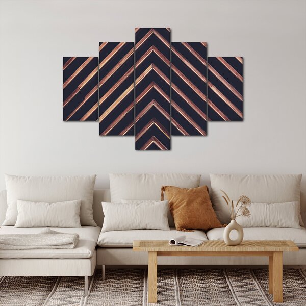 Slika drvenog motiva na crnoj pozadini (150x105 cm)