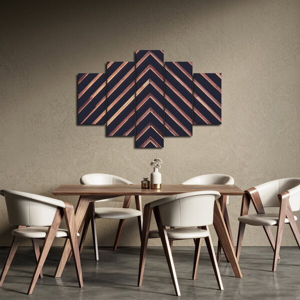 Slika drvenog motiva na crnoj pozadini (150x105 cm)