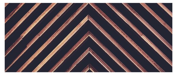 Slika drvenog motiva na crnoj pozadini (120x50 cm)