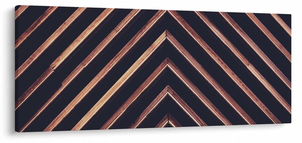 Slika drvenog motiva na crnoj pozadini (120x50 cm)