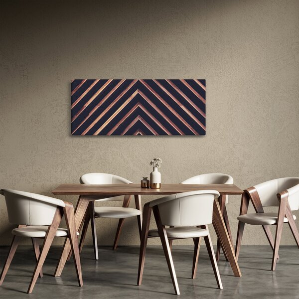 Slika drvenog motiva na crnoj pozadini (120x50 cm)
