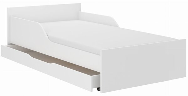 Jednostavan i univerzalan dječji krevet u bijeloj boji 160 x 80 cm