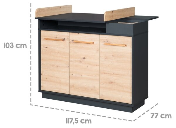 Roba komoda za previjanje Lenn - Anthracite