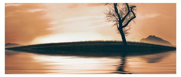 Slika drveta na otoku (120x50 cm)