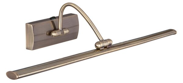 Searchlight LED svjetlo za slike Glava s podesivom glavom, 38 cm, Bronca / stari mesing, Dnevni boravak/blagovaonica, Metal