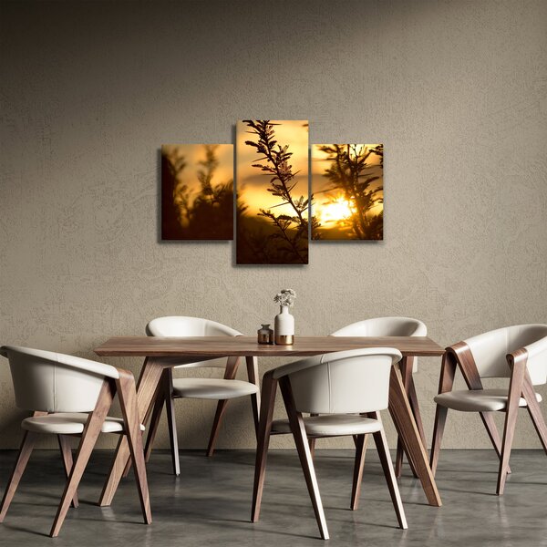 Slika - Zalazak sunca iza stabala (90x60 cm)