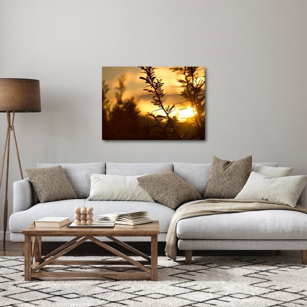 Slika - Zalazak sunca iza stabala (70x50 cm)