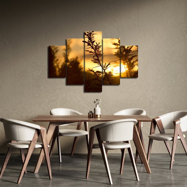 Slika - Zalazak sunca iza stabala (150x105 cm)