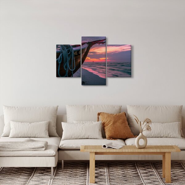 Slika čamca na obali (90x60 cm)
