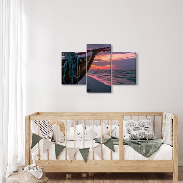 Slika čamca na obali (90x60 cm)