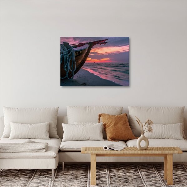 Slika čamca na obali (70x50 cm)