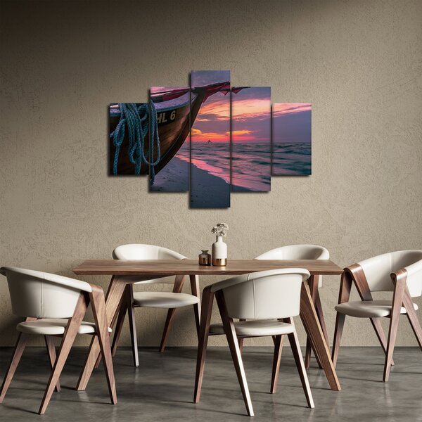 Slika čamca na obali (150x105 cm)
