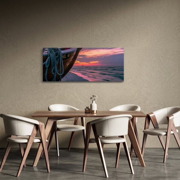 Slika čamca na obali (120x50 cm)