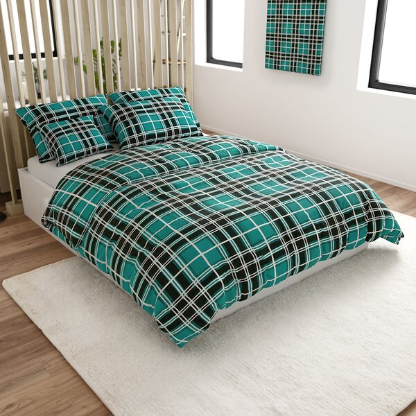 Flanel posteljina KOSTKA zelena Dimenzije posteljine: 70 x 90 cm | 140 x 200 cm