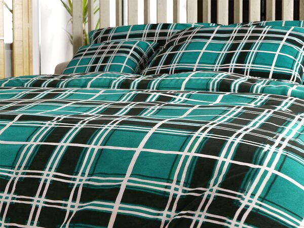 Flanel posteljina KOSTKA zelena Dimenzije posteljine: 70 x 90 cm | 140 x 200 cm