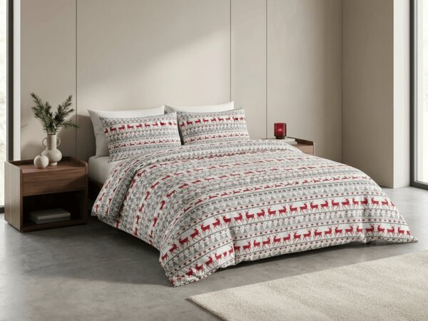 Flanel posteljina DEER DREAMS bijela Dimenzije posteljine: 2 kom 70 x 90 cm | 200 x 220 cm