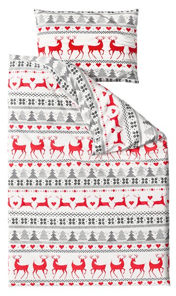 Flanel posteljina DEER DREAMS bijela Dimenzije posteljine: 2 kom 70 x 90 cm | 200 x 220 cm