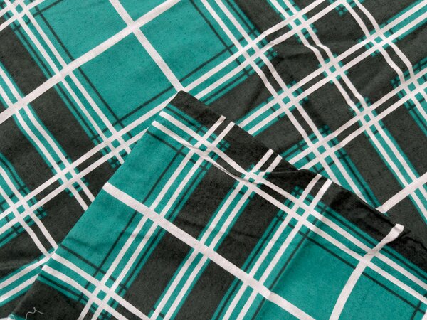 Flanel posteljina KOSTKA zelena Dimenzije posteljine: 70 x 90 cm | 140 x 200 cm