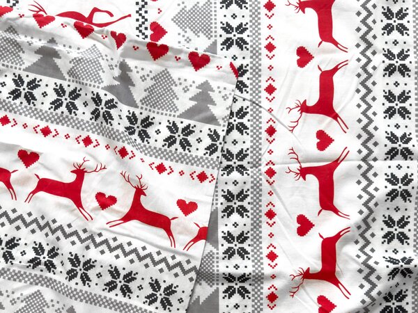 Flanel posteljina DEER DREAMS bijela Dimenzije posteljine: 2 kom 70 x 90 cm | 200 x 220 cm