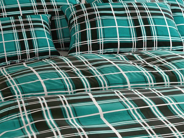 Flanel posteljina KOSTKA zelena Dimenzije posteljine: 70 x 90 cm | 140 x 200 cm