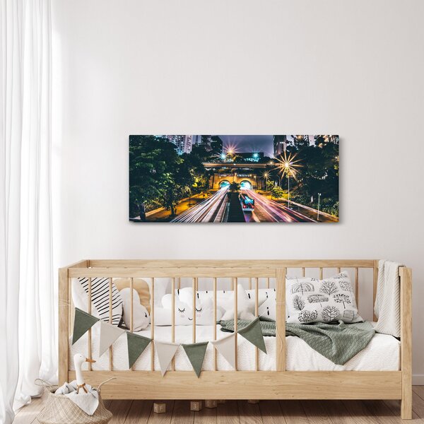 Slika noćnog grada (120x50 cm)