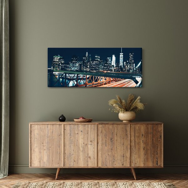 Slika noćnog grada (120x50 cm)