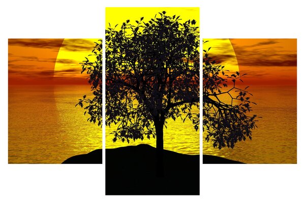 Slika siluete stabla (90x60 cm)