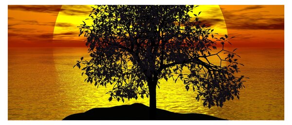 Slika siluete stabla (120x50 cm)