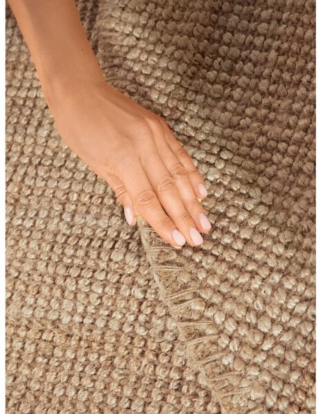Juten okrugli tepih u prirodnoj boji ø 200 cm Bouclé Jaipur – Hanse Home