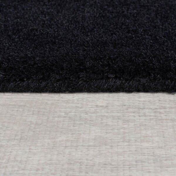 Crni/sivi ručno rađen vunen tepih 120x180 cm Collage Monochrome – Flair Rugs