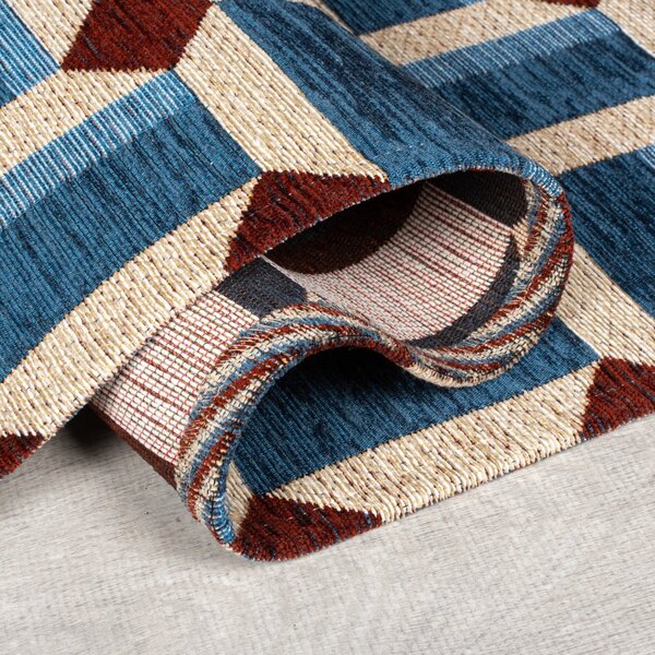 Plava staza 60x230 cm Lennox Geometric – Flair Rugs