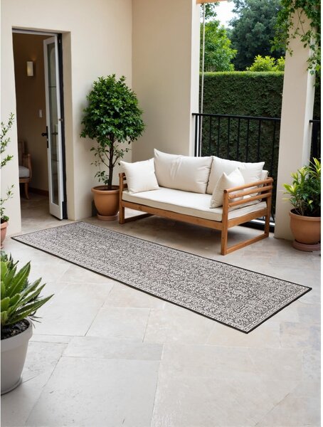 Crno-bijela unutarnja i vanjska staza 80x250 cm Duet Kona – NORTHRUGS
