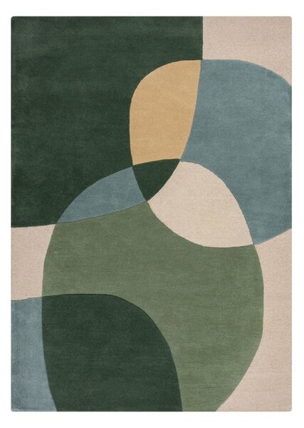 Zeleni ručno rađen vunen tepih 160x230 cm Glow Green & Blue – Flair Rugs