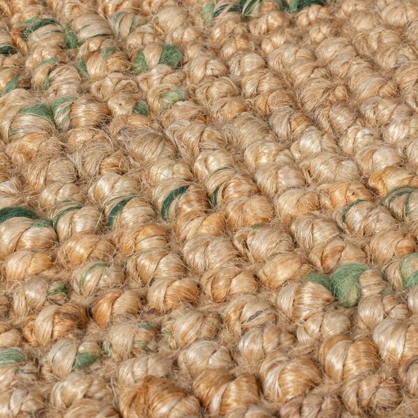 Zeleni/u prirodnoj boji obostrani/ručno rađen juten tepih 120x170 cm Jute Boucle Green – Flair Rugs