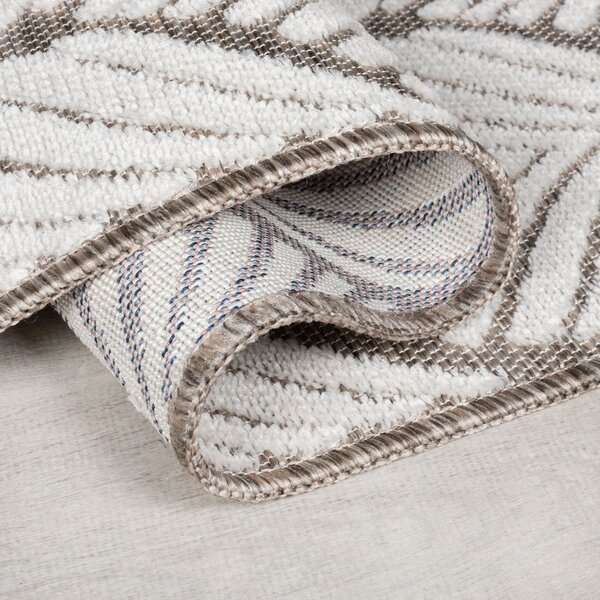 Unutarnji i vanjski tepih boje slonovače 80x150 cm Elm Leaf – Flair Rugs