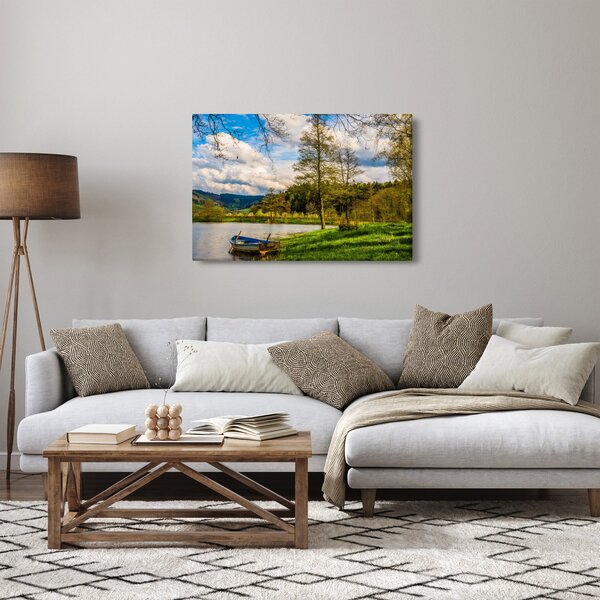 Slika čamca uz jezero (90x60 cm)
