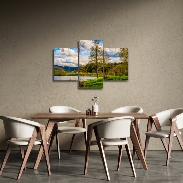 Slika čamca uz jezero (90x60 cm)