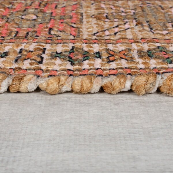 Ružičasti/boje terakote ručno rađen tepih od mješavine jute 160x230 cm Lana Jute – Flair Rugs