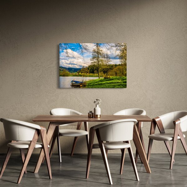 Slika čamca uz jezero (90x60 cm)