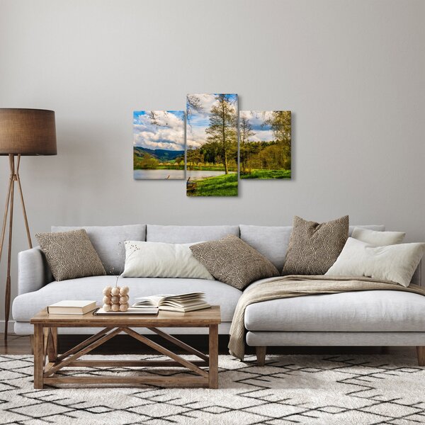 Slika čamca uz jezero (90x60 cm)