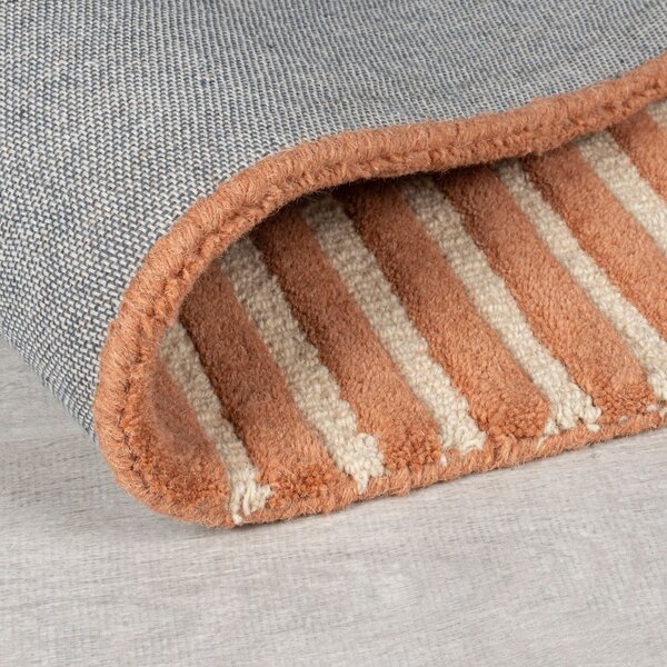 Ručno rađen vunen tepih boje terakote 150x240 cm Lozenge Terracotta – Flair Rugs