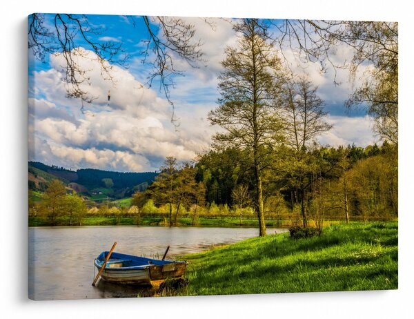 Slika čamca uz jezero (70x50 cm)