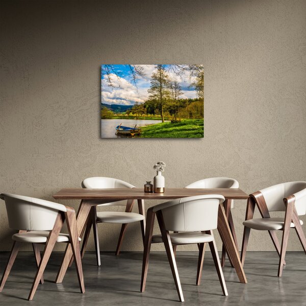 Slika čamca uz jezero (70x50 cm)