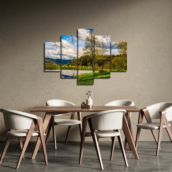 Slika čamca uz jezero (150x105 cm)