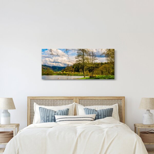 Slika čamca uz jezero (120x50 cm)