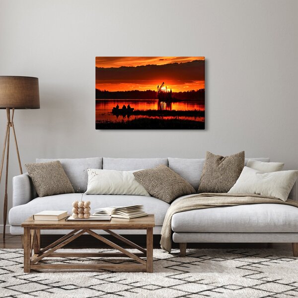Slika - Ribari na jezeru (90x60 cm)