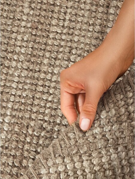 Juten okrugli tepih smeđe-sivi ø 160 cm Bouclé Jaipur – Hanse Home