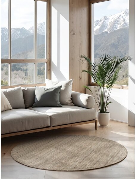 Juten okrugli tepih smeđe-sivi ø 160 cm Bouclé Jaipur – Hanse Home